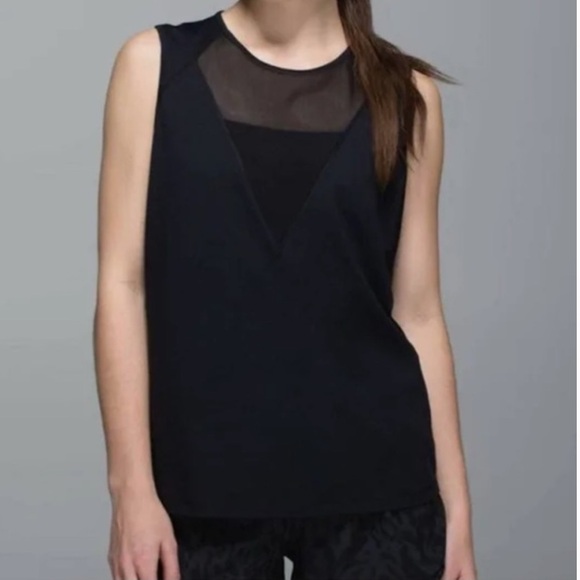 Lululemon Black Plank Tank with mesh V - Picture 5 of 5